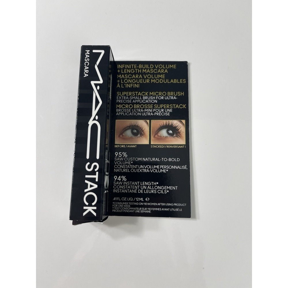 MAC MAC Stack Mascara Superstack Micro Brush Mascara Black Stack NIB .41 OZ